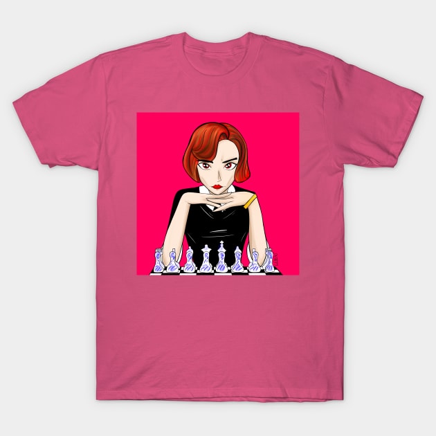 Beth the queen’s gambit in chessmaster Selfie T-Shirt by jorge_lebeau